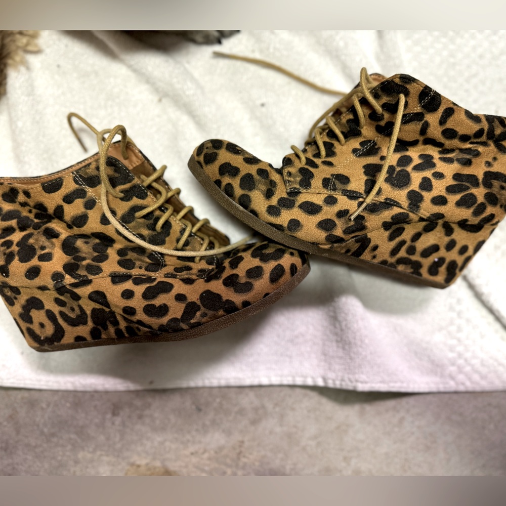 Bella Marie cheetah wedges